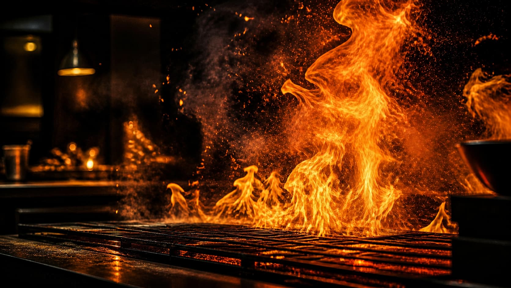 Textura de humo y fuego